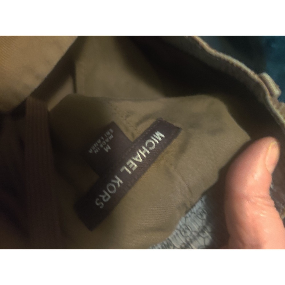Michael Kors Mens Premium Chinos Khaki Tan Flat Front Tapered Pants Size Medium - Picture 6 of 6